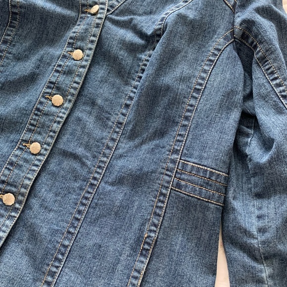 Medium Wash Dress Barn Denim Jacket Sz 2x - Picture 16 of 16